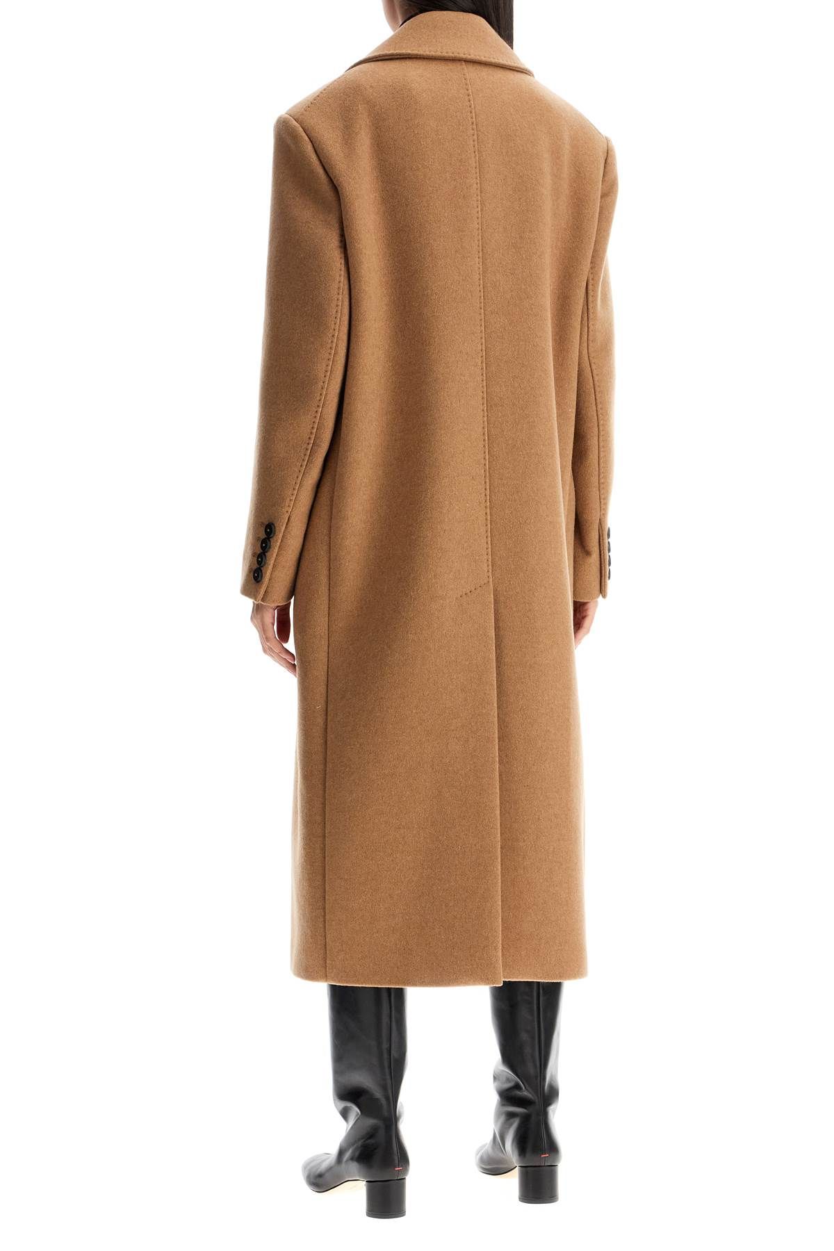 Shop Max Mara Double-breasted Cashmere And Camel Coat In Beige