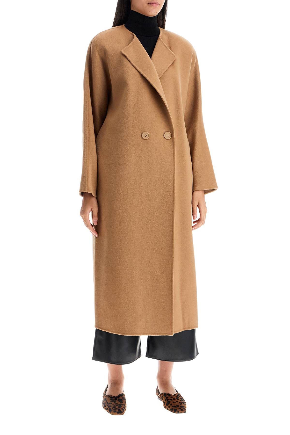 Shop Max Mara -breasted Wool Coat In Beige