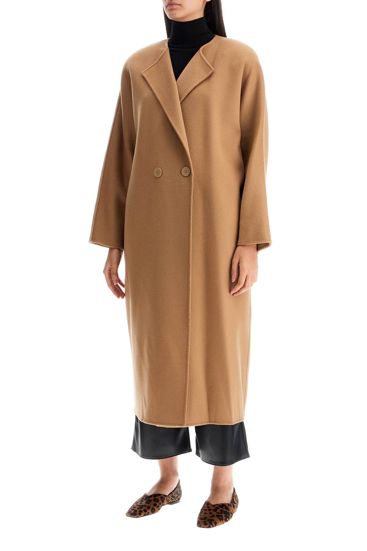 Shop Max Mara -breasted Wool Coat In Beige