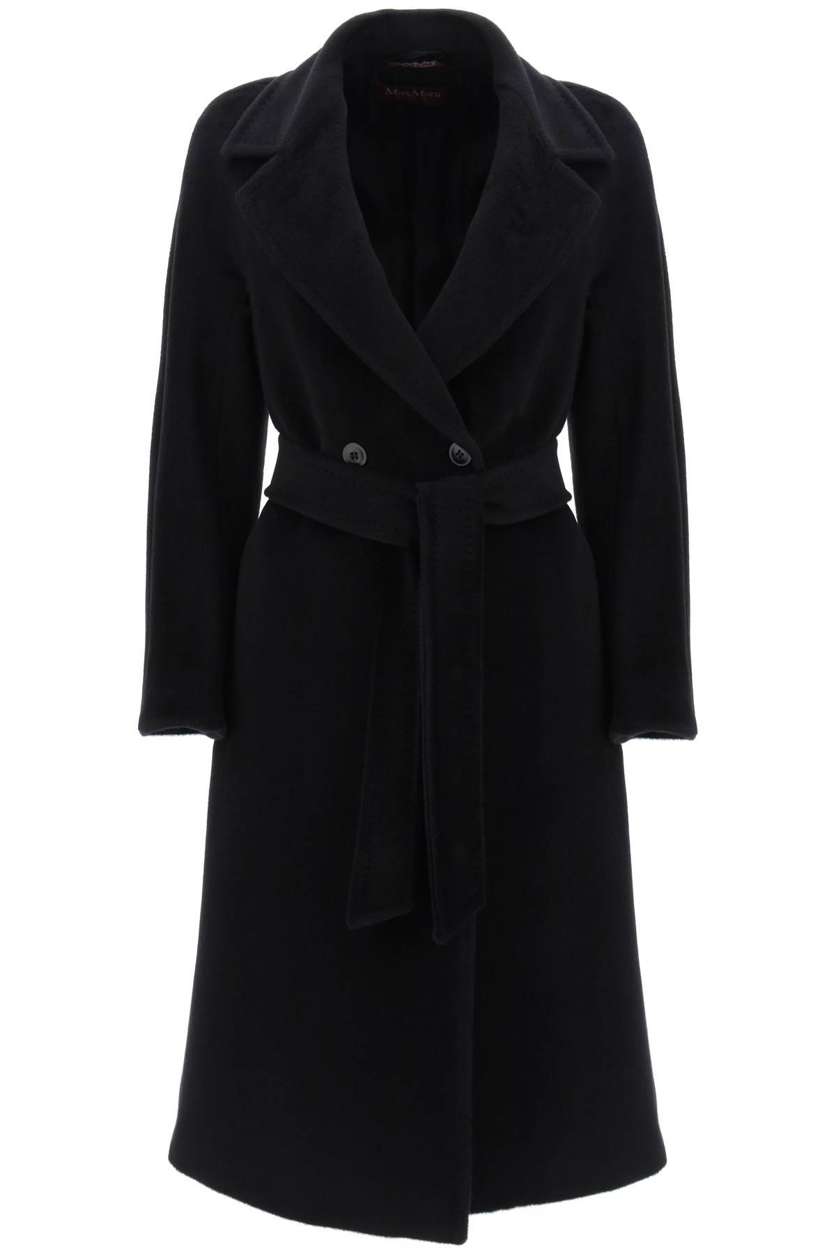 Shop Max Mara 'arte' Double-breasted Coat In Black