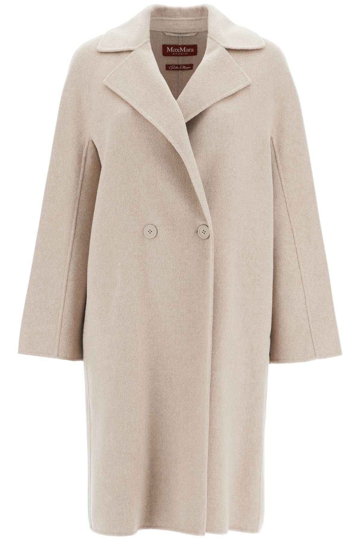 Shop Max Mara Double-breasted Wool And Cashmere Coat In Neutro