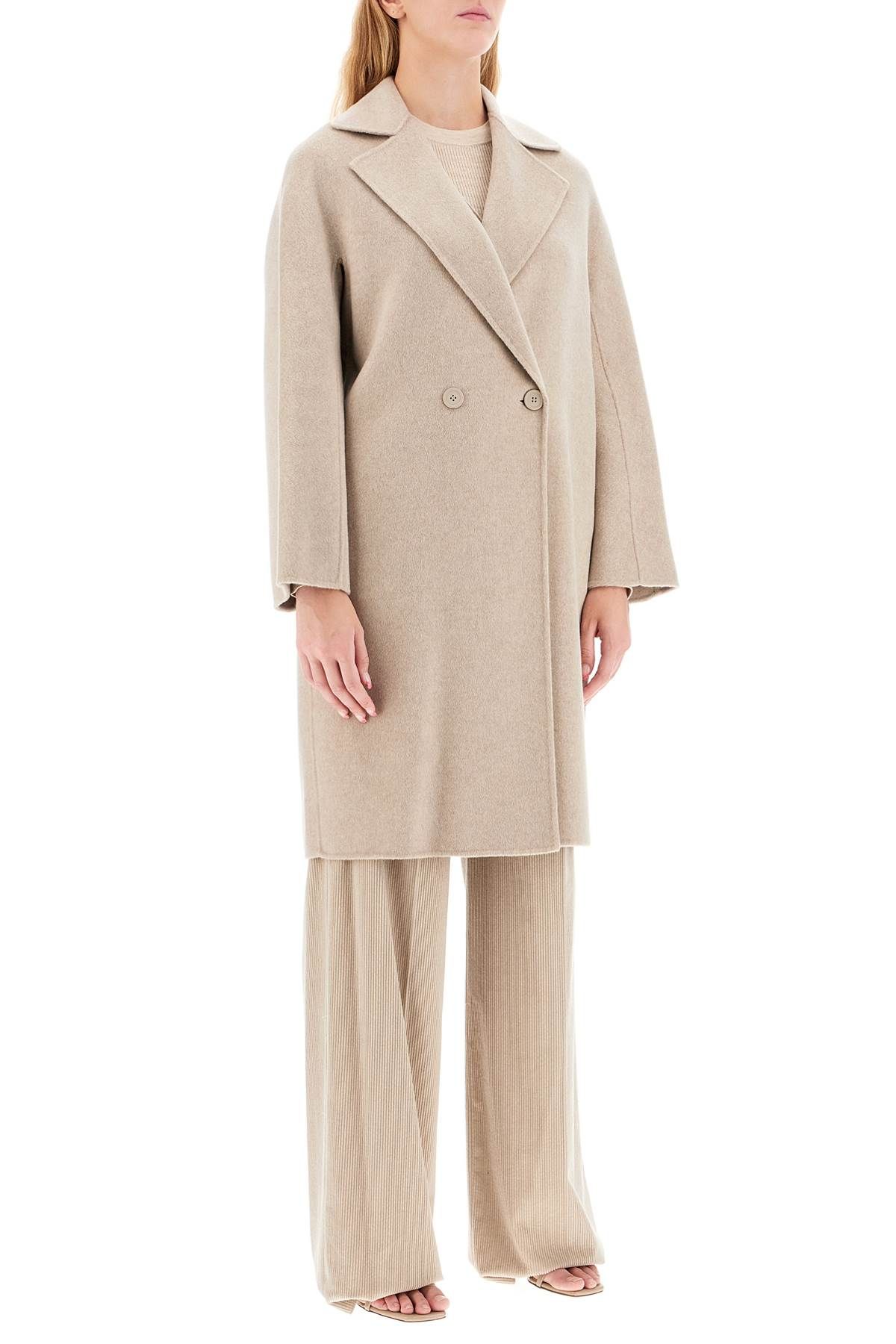 Shop Max Mara Double-breasted Wool And Cashmere Coat In Neutro