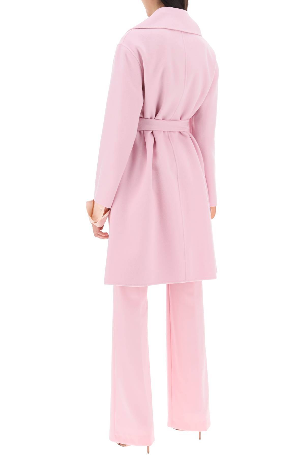 Shop Max Mara Totem Wrap Coat In Pink