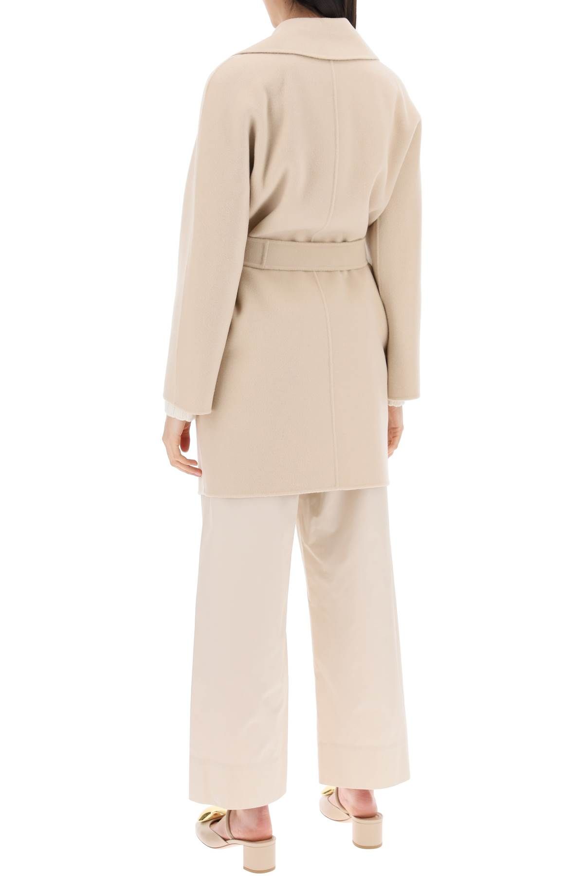 Shop Max Mara "canary Wool And Cashmere Coat In Neutro