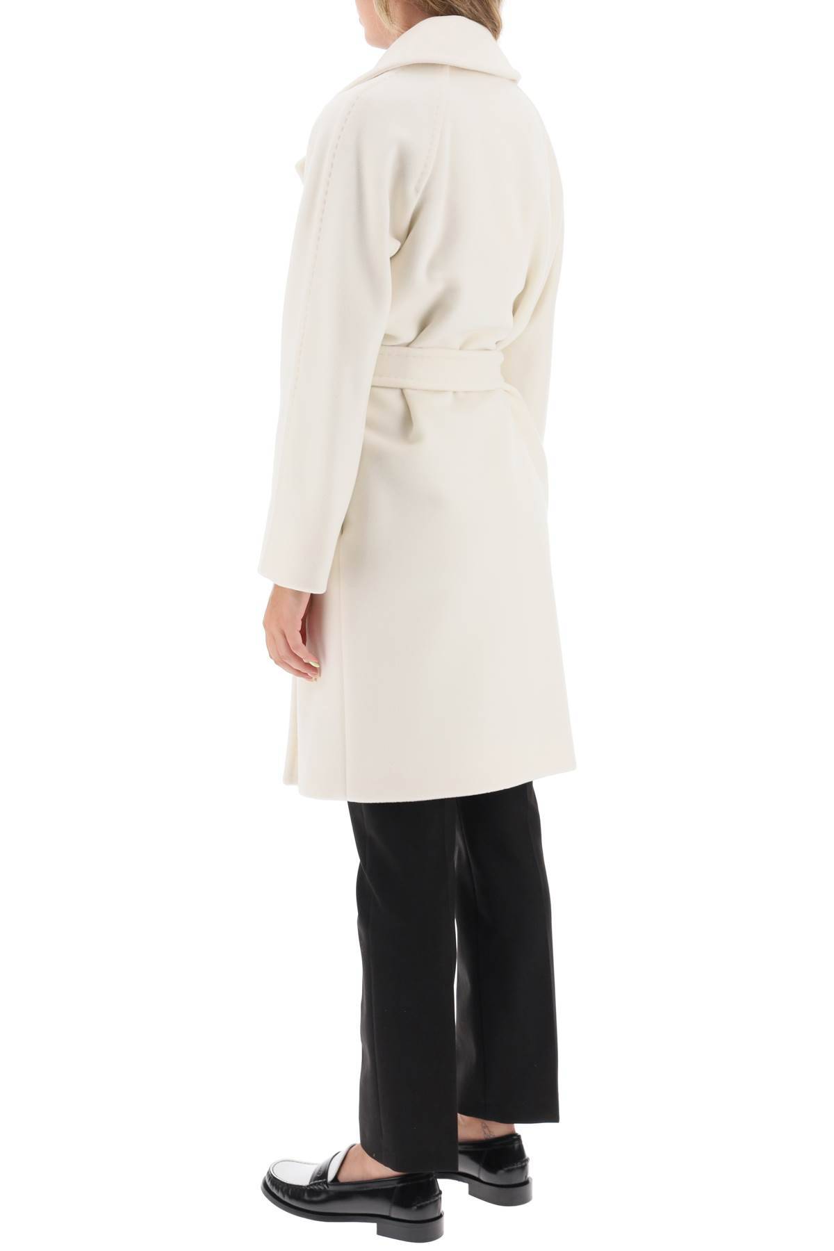 Shop Max Mara 'estella' Virgin Wool And Cashmere Coat In White