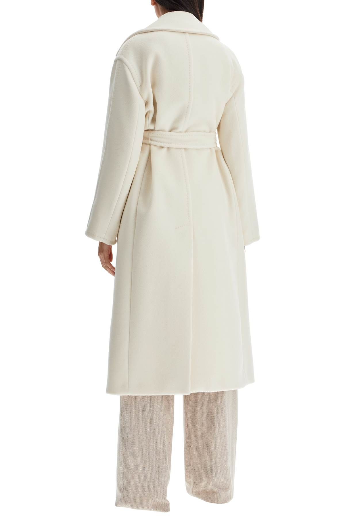 Shop Max Mara Alpaca, Wool And Cashmere Robe Coat In White