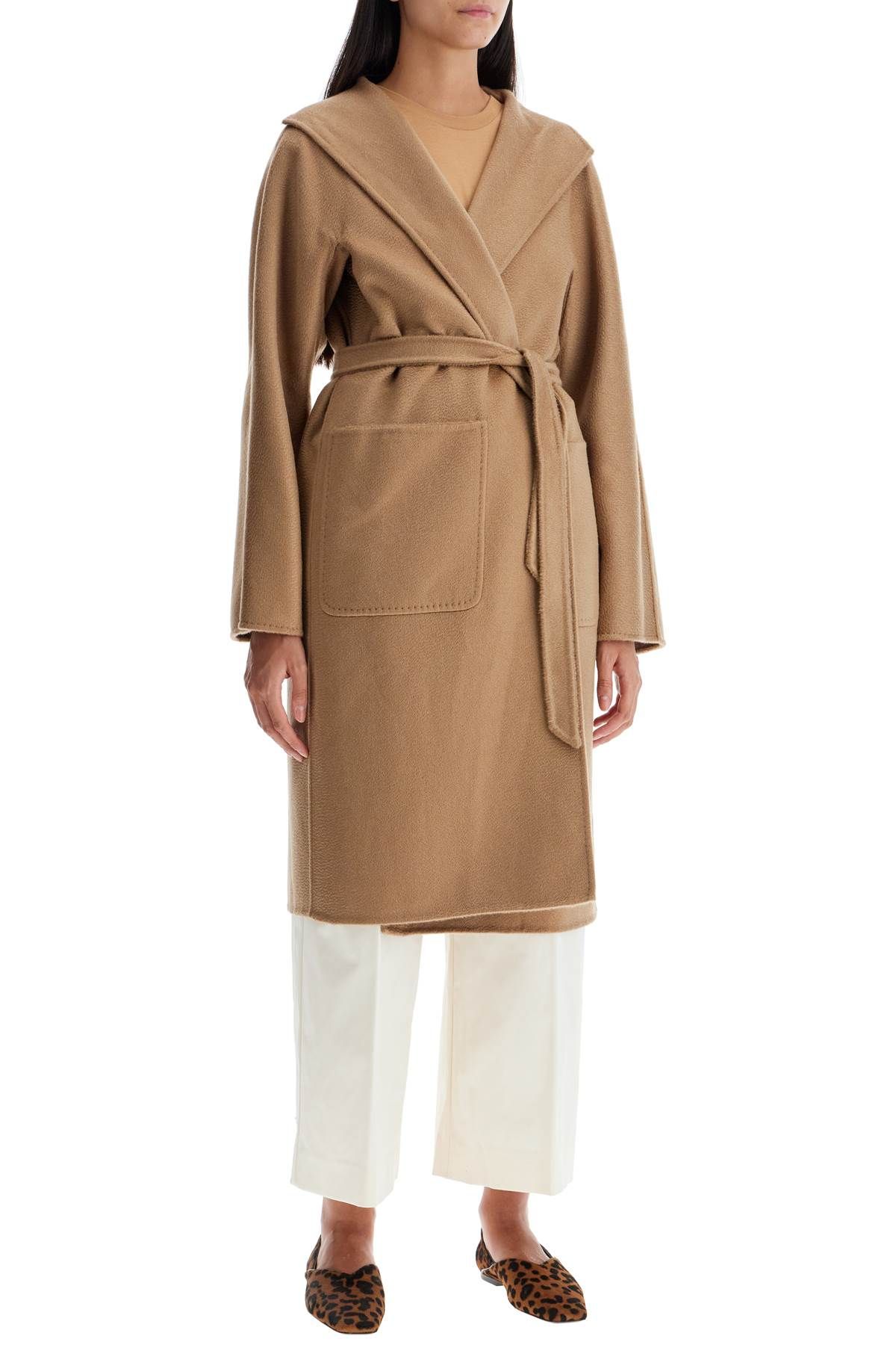 Shop Max Mara Cashmere 'lilia' Robe Coat In Beige