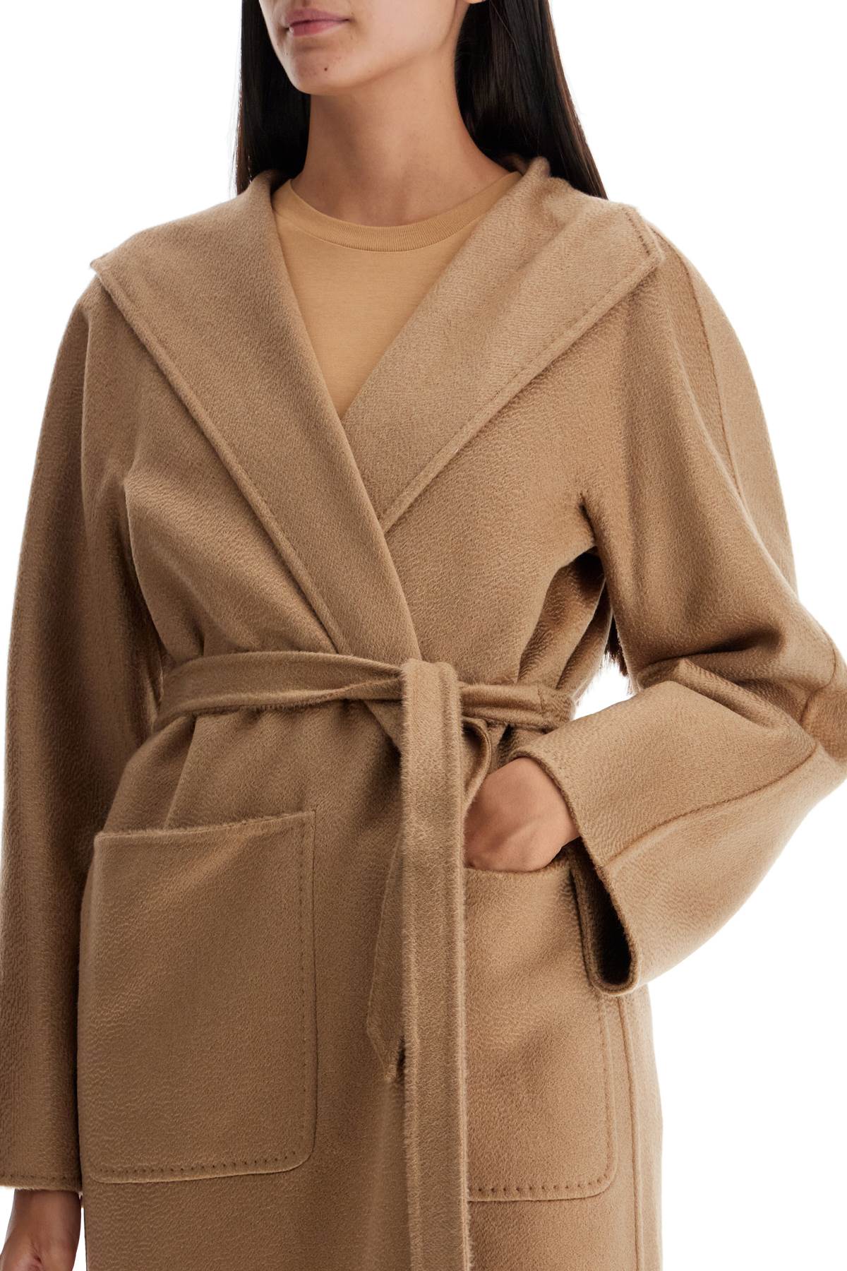 Shop Max Mara Cashmere 'lilia' Robe Coat In Beige