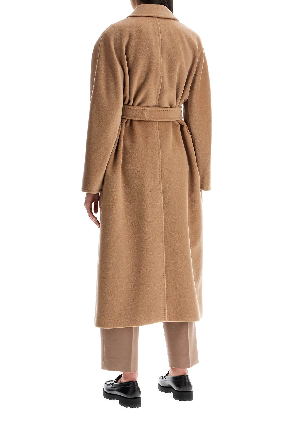 Shop Max Mara Locri Robe Coat With Wrap In Beige