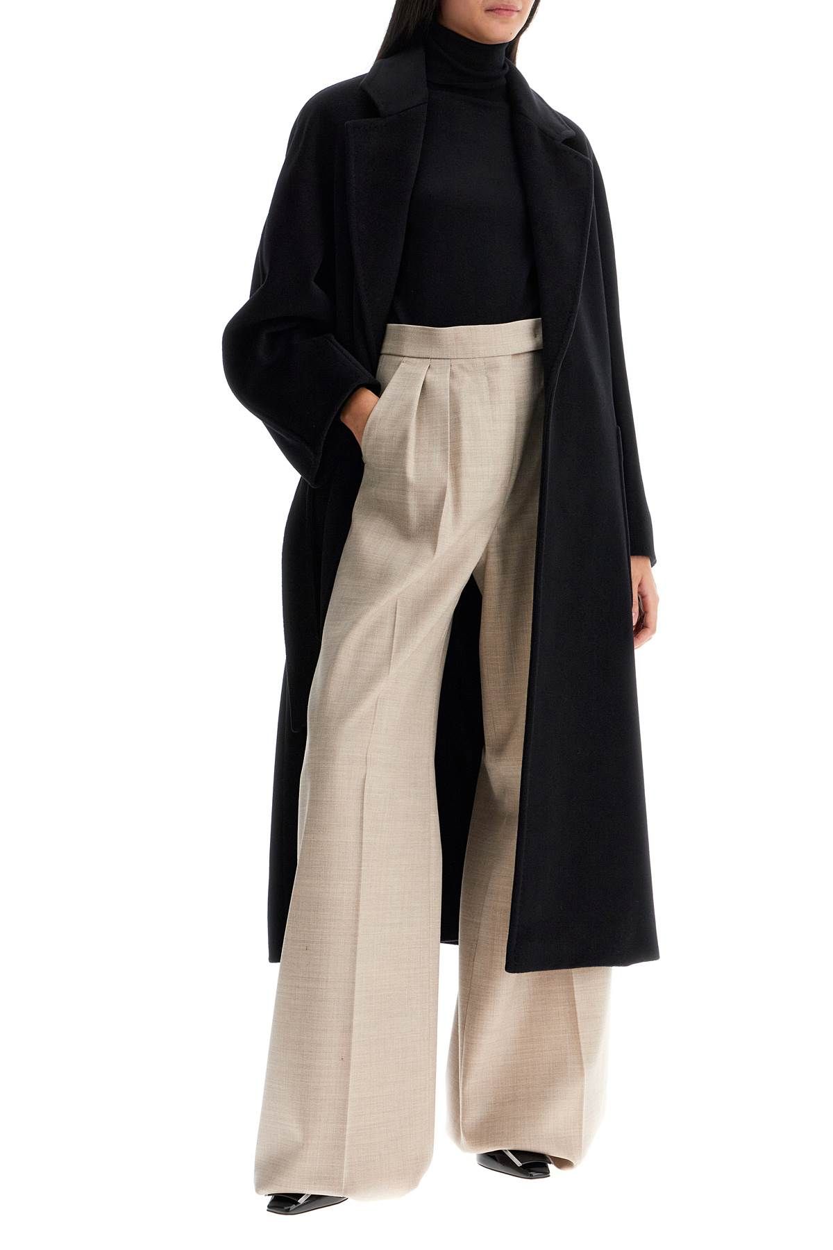 Shop Max Mara Locri Robe Coat With Wrap In Black