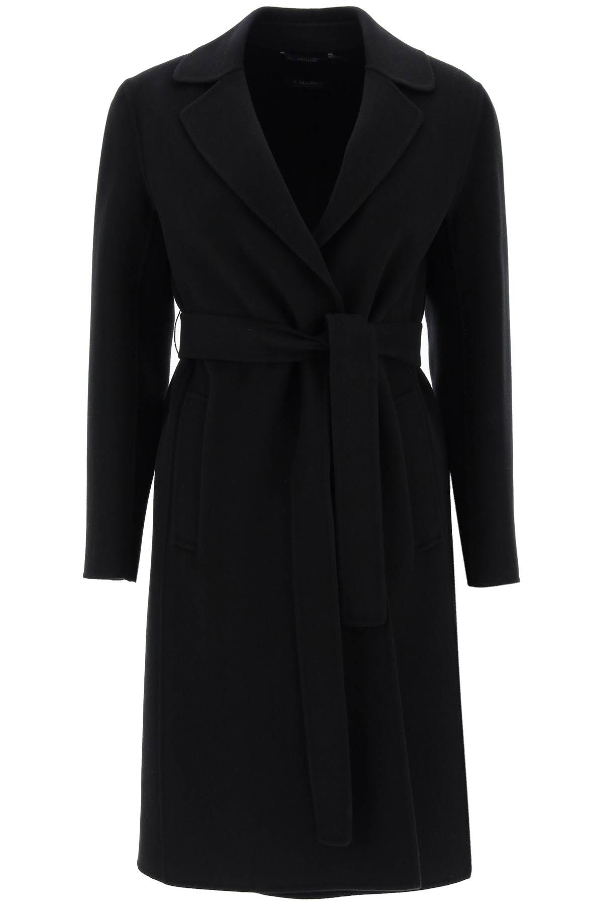 Shop 's Max Mara Pauline Wrap Coat In Black