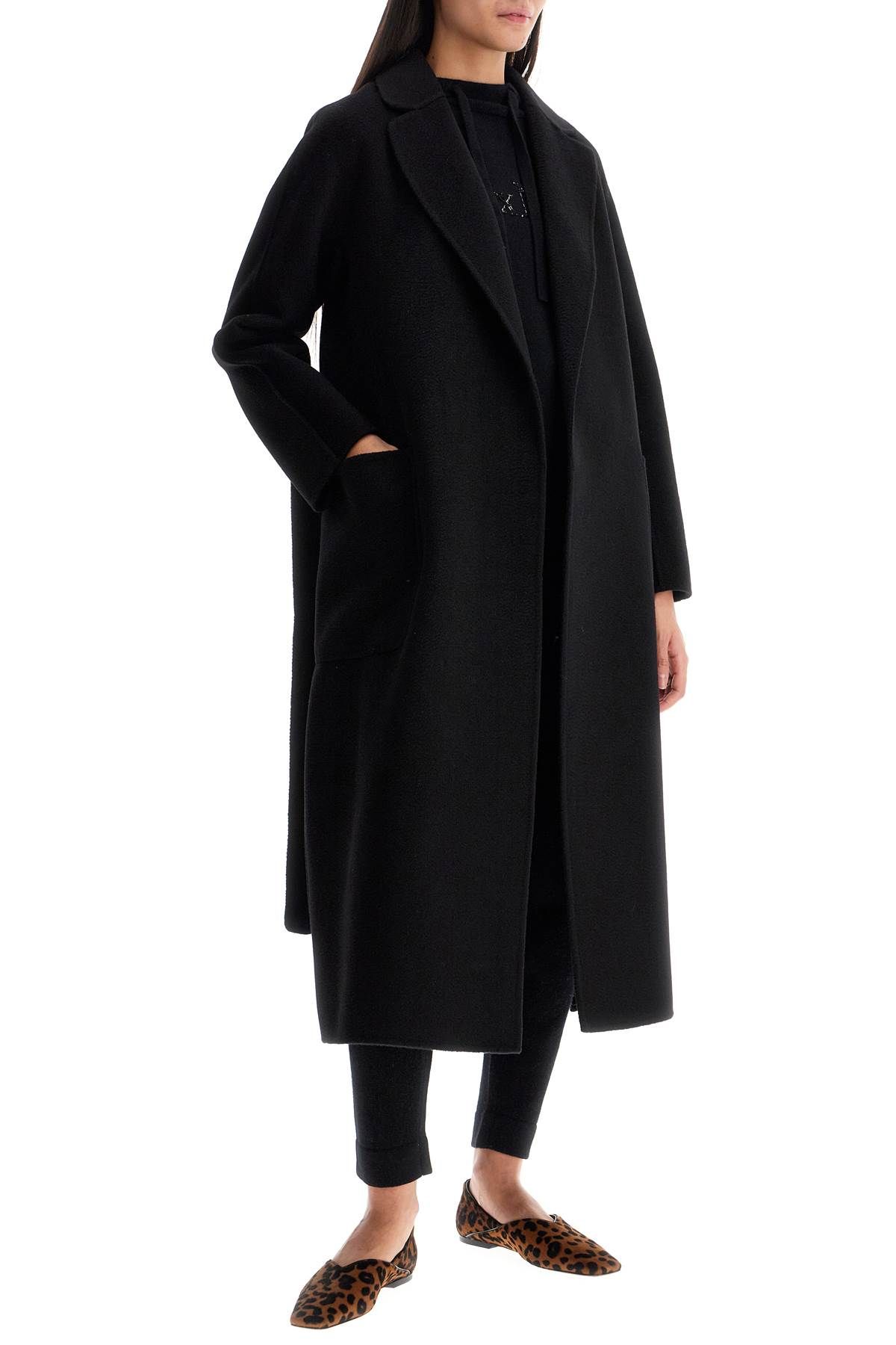 Shop 's Max Mara 'amore' Robe Coat In Black