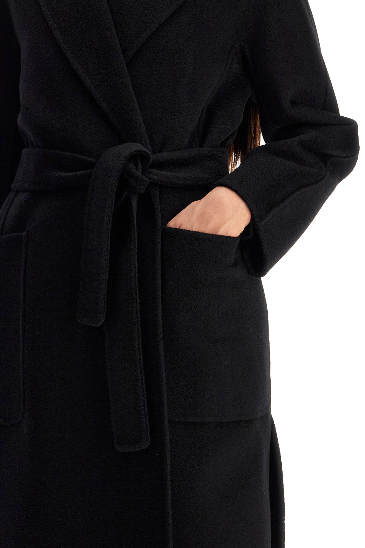 Shop 's Max Mara 'amore' Robe Coat In Black