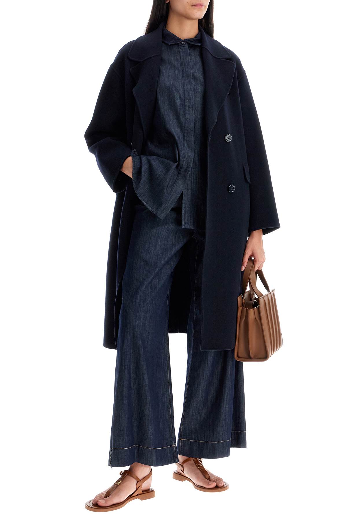 'S MAX MARA DOUBLE-BREASTED MIDI COAT ' 