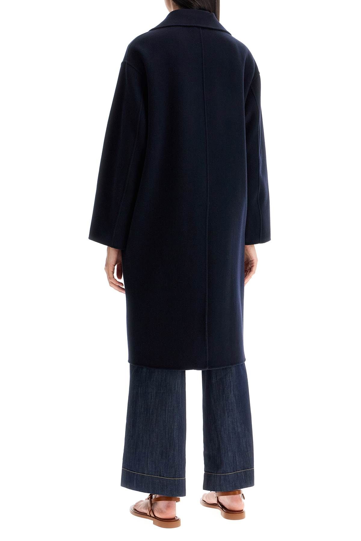 Shop 's Max Mara Double-breasted Midi Coat ' In Blue