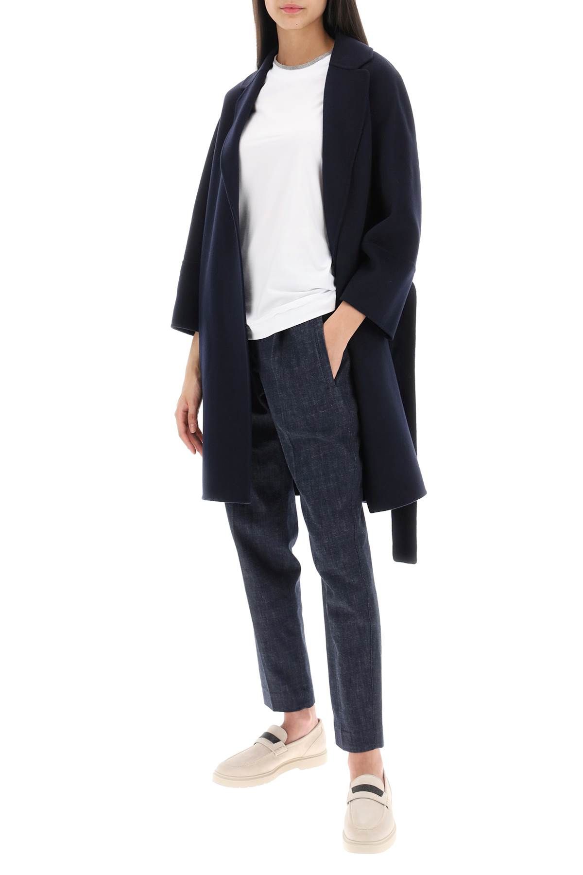 Shop 's Max Mara Arona Midi Wool Coat In Blue