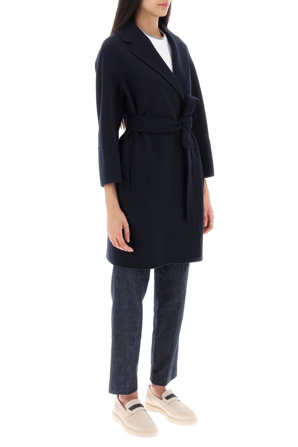 Shop 's Max Mara Arona Midi Wool Coat In Blue