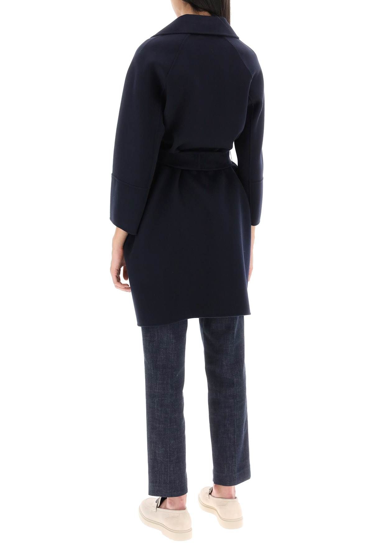 Shop 's Max Mara Arona Midi Wool Coat In Blue