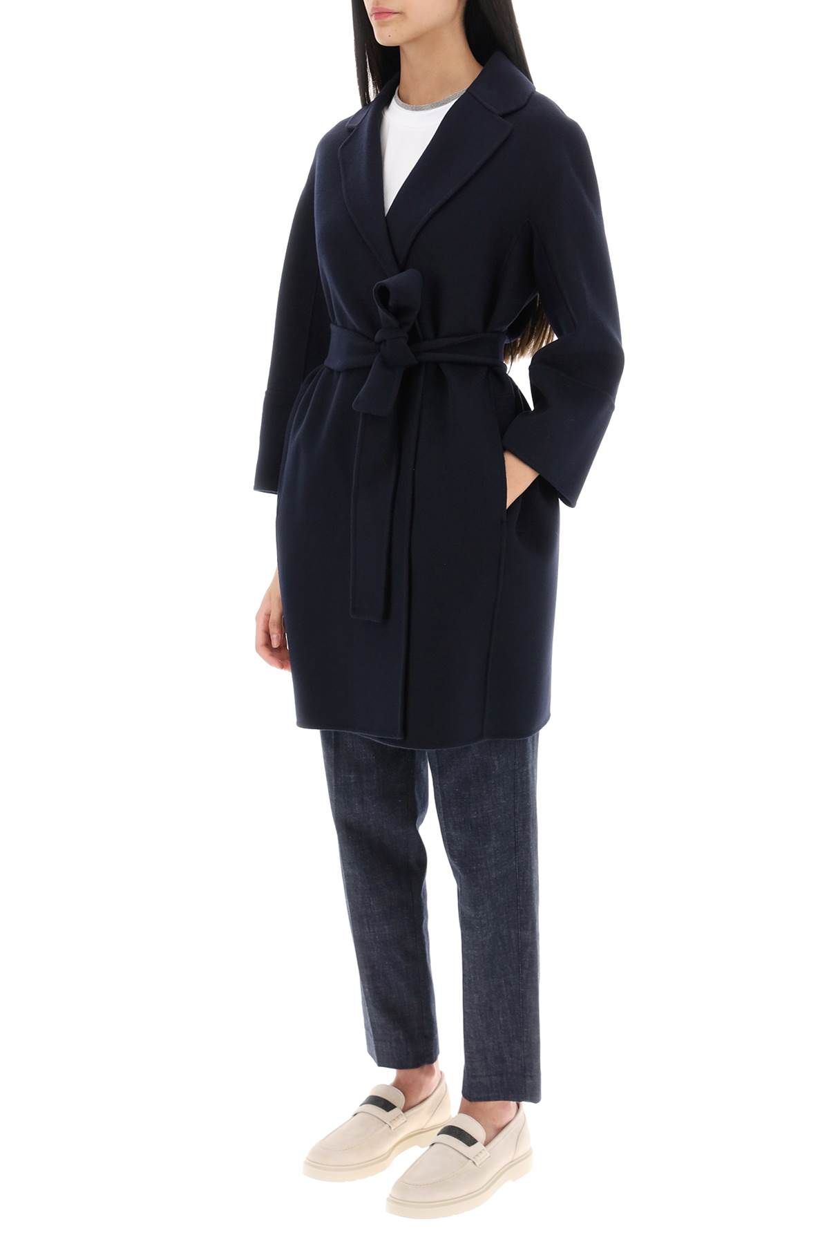 Shop 's Max Mara Arona Midi Wool Coat In Blue