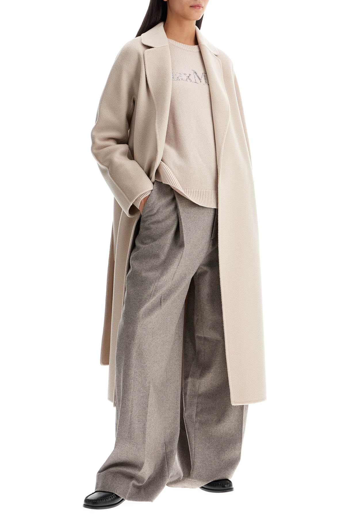 Shop 's Max Mara 'amore' Robe Coat In White