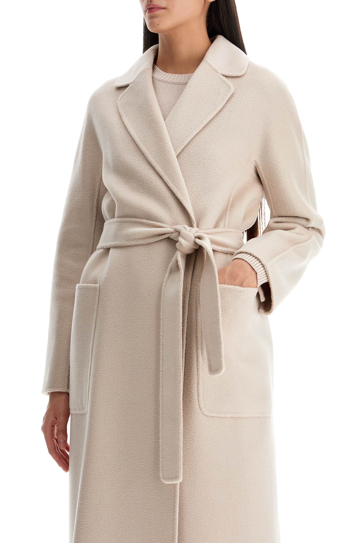 Shop 's Max Mara 'amore' Robe Coat In White