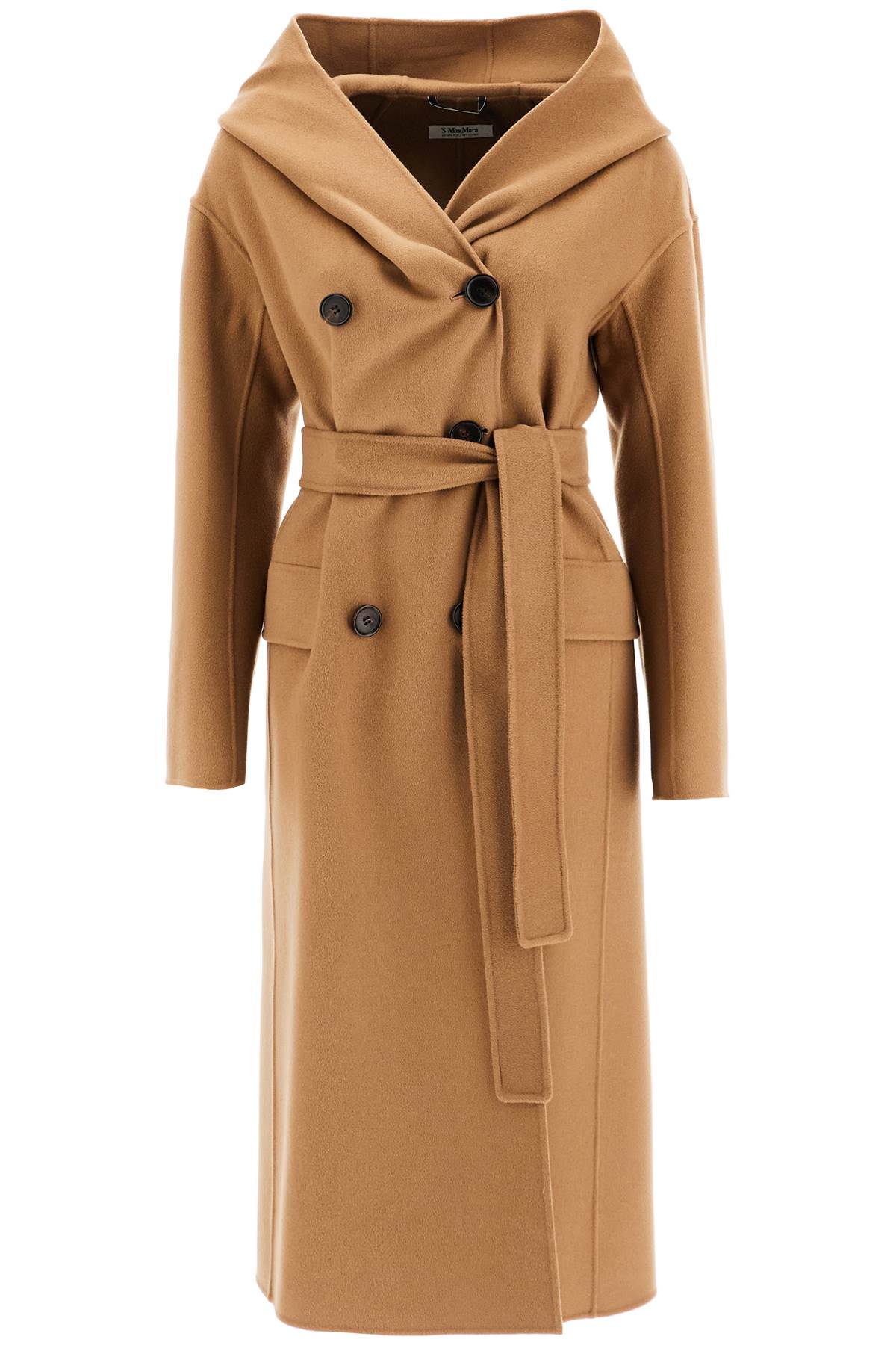 Shop 's Max Mara Hooded Coat With Fairy In Beige