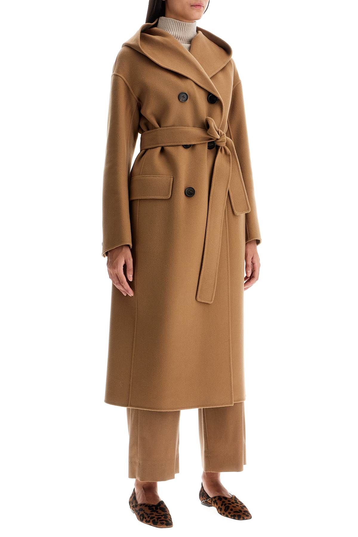 Shop 's Max Mara Hooded Coat With Fairy In Beige