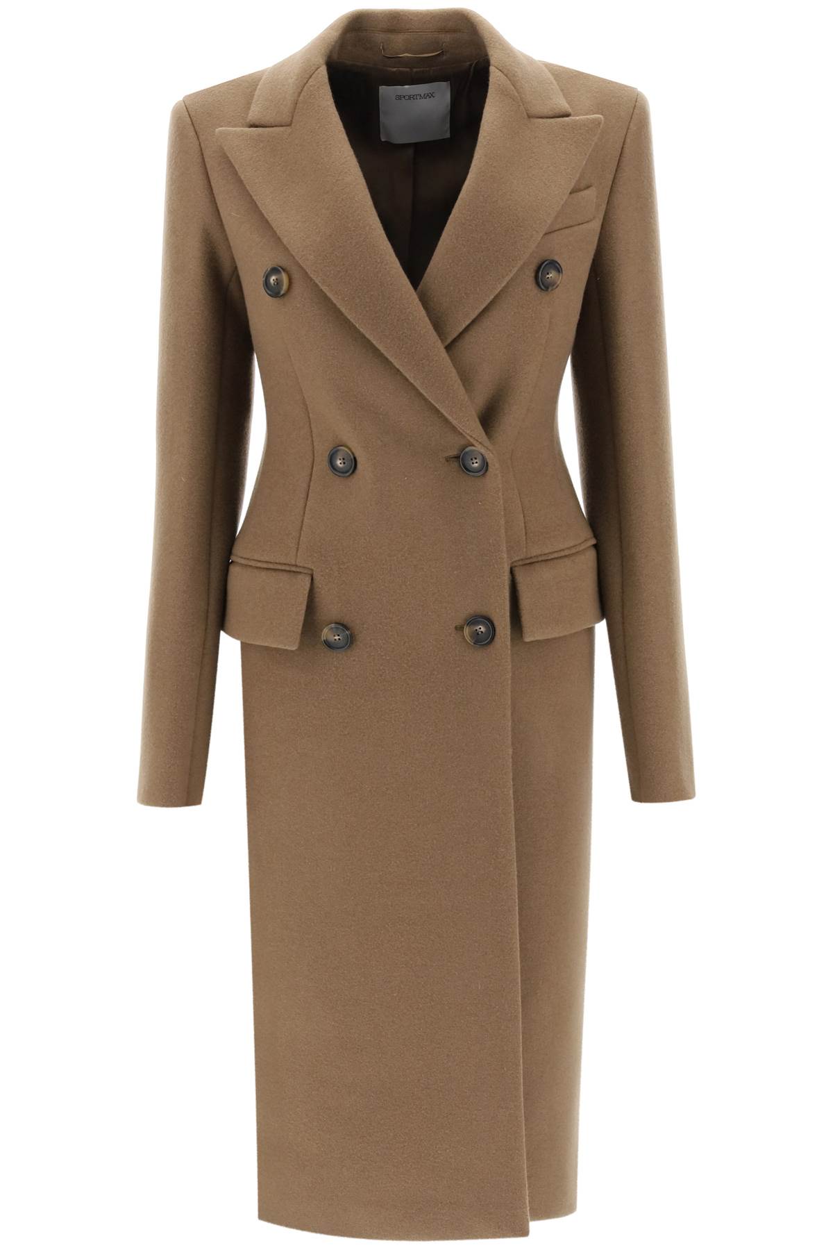 Shop Sportmax Adua Wool And Cashmere Coat In Beige