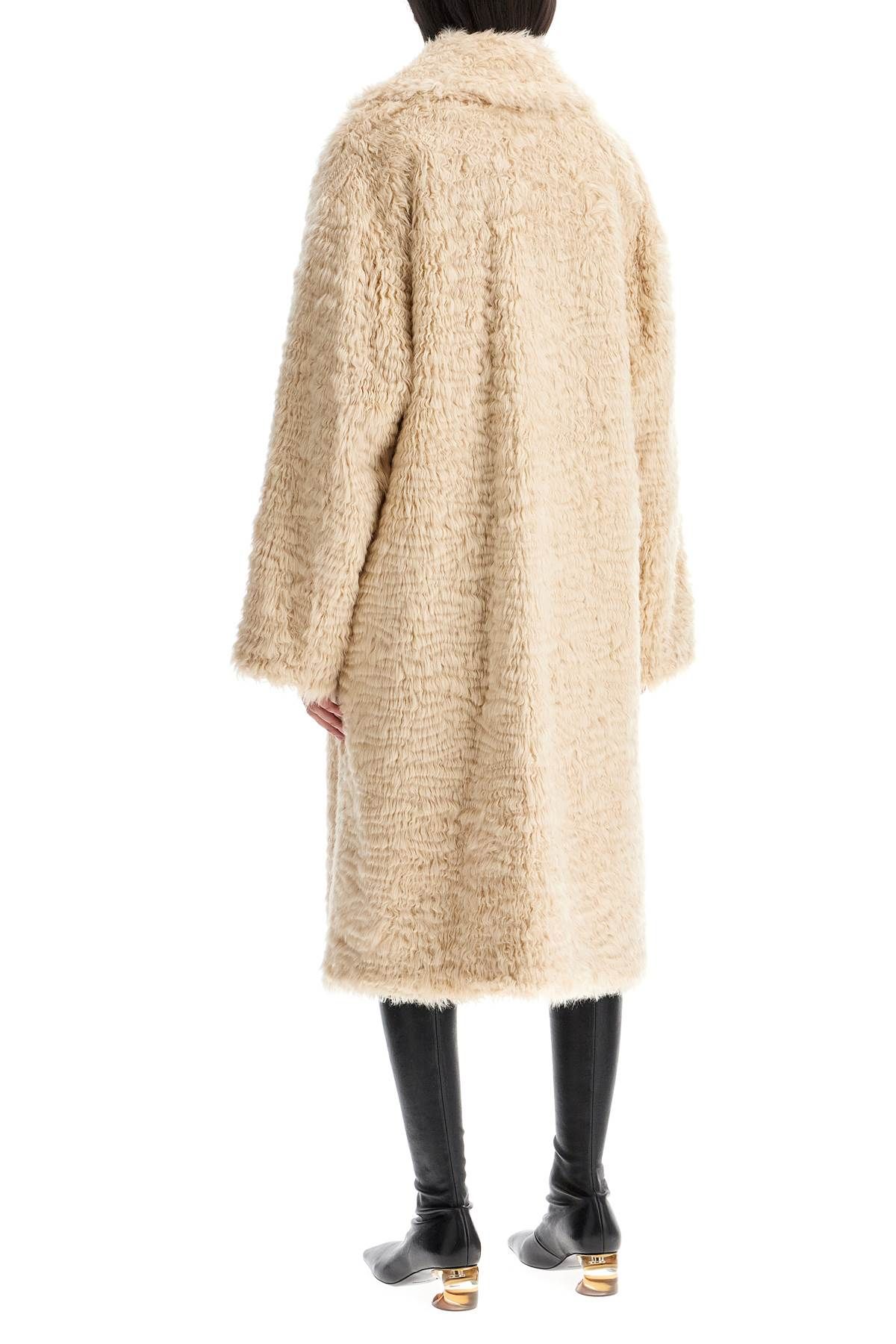 Shop Stand Studio Nicole Faux Fur Coat In Beige