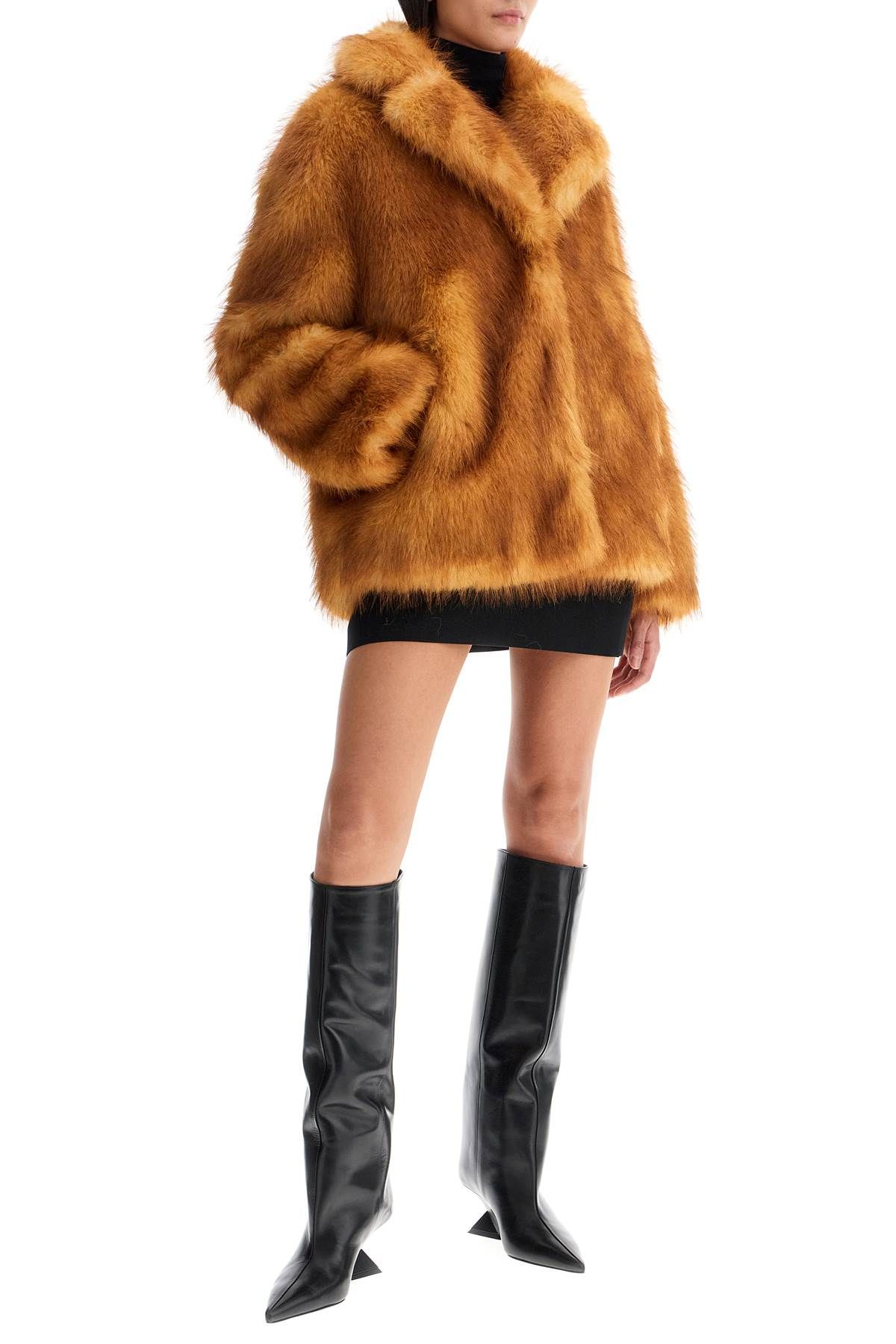 STAND STUDIO SHORT JANICE COAT IN FAUX FUR 