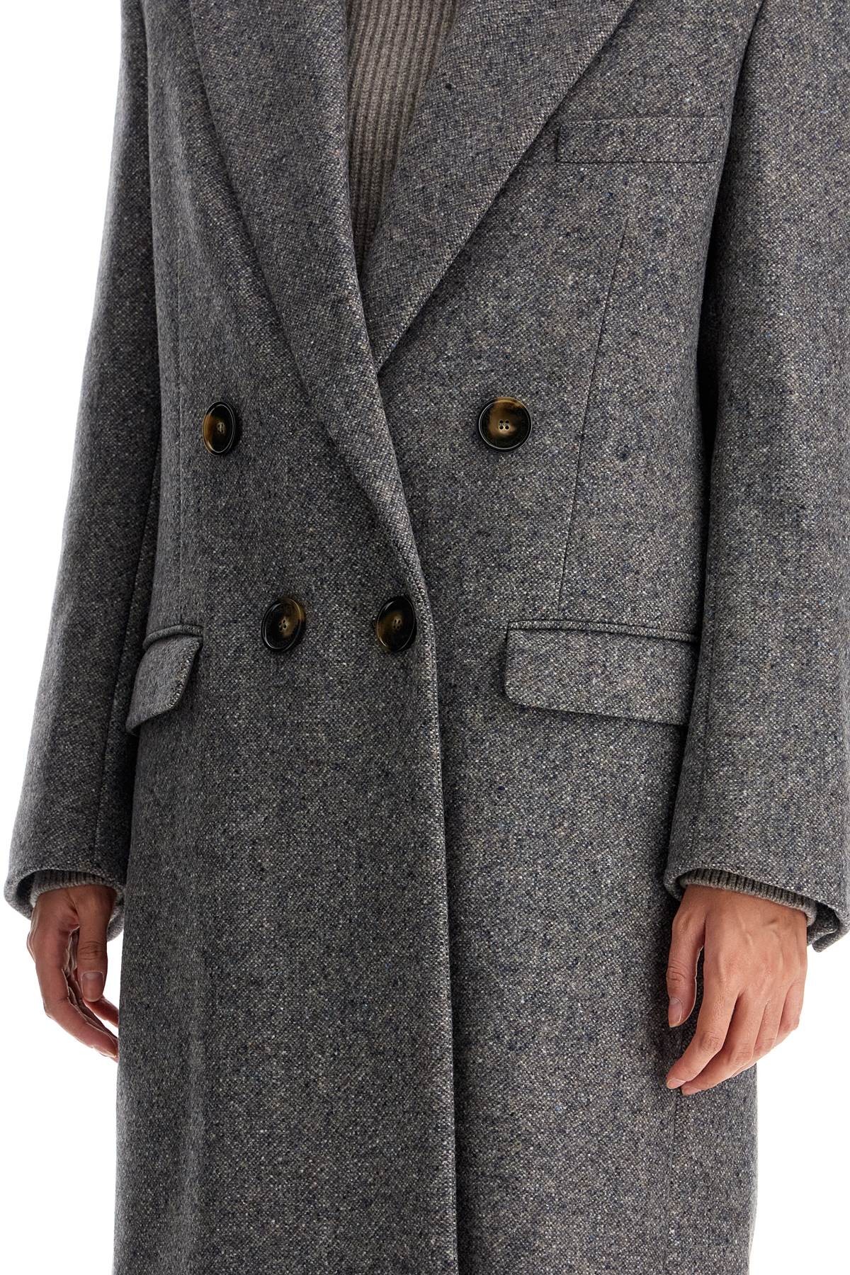 Shop Stella Mccartney Maxi Tweed Coat In In Grey