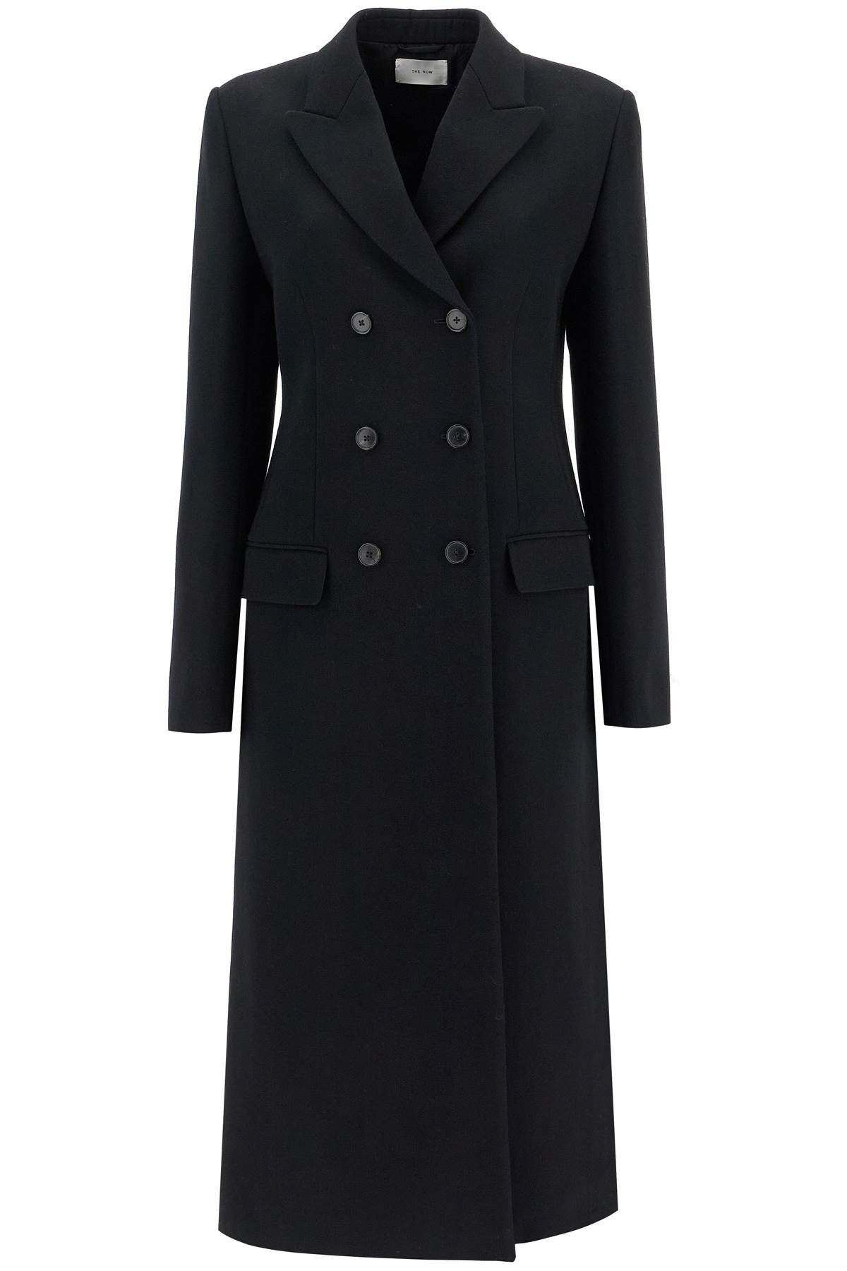 Shop The Row Double-breasted Woody Coat In Black