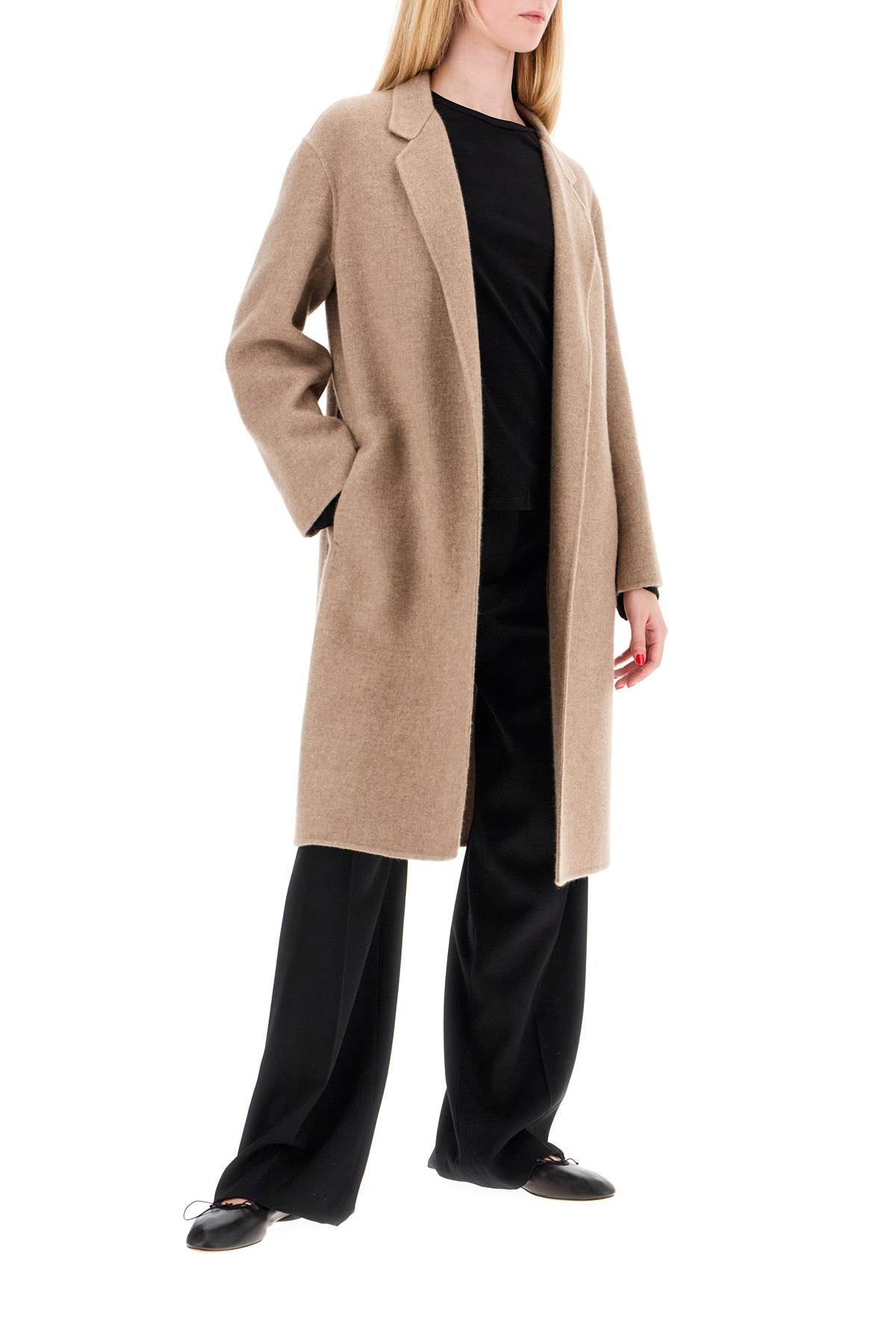 Shop The Row Open Coat Fedra In Beige