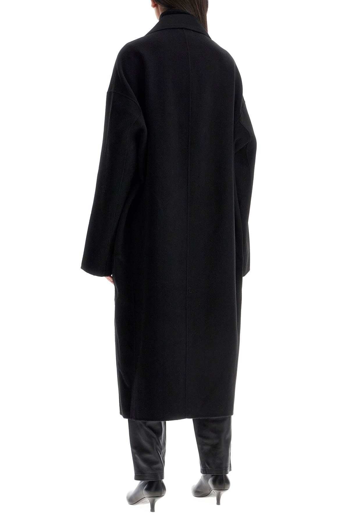 Shop Totême Wool Blend Cocoon Coat With In Black