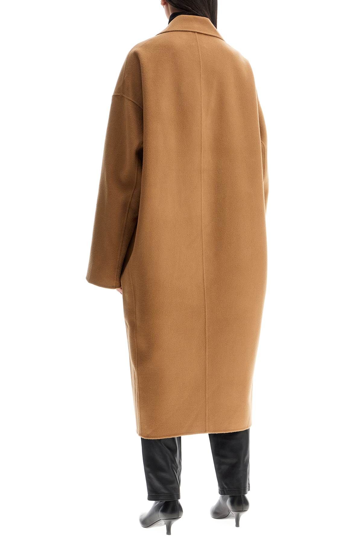 Shop Totême Wool Blend Cocoon Coat With In Beige