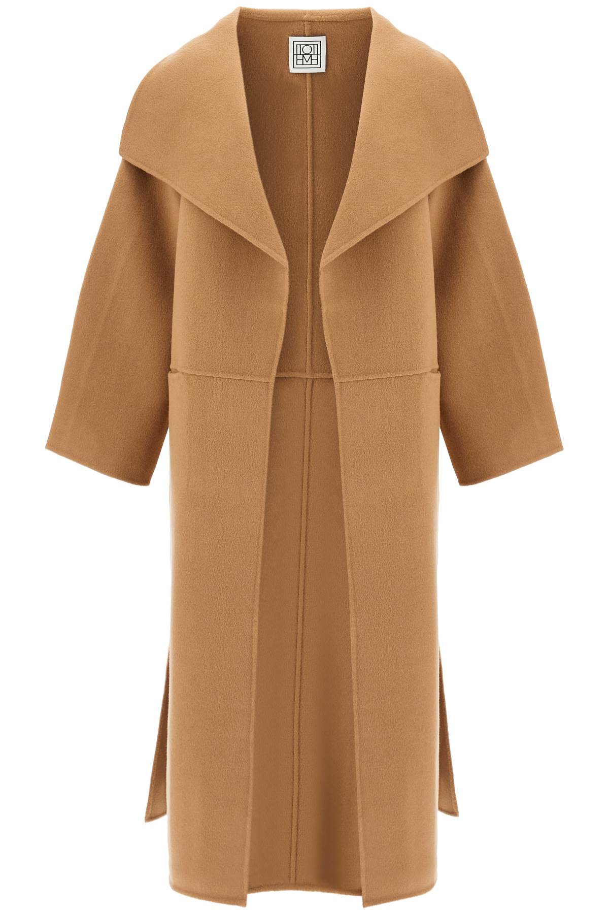 Shop Totême Signature Wool-cashmere Coat In Beige