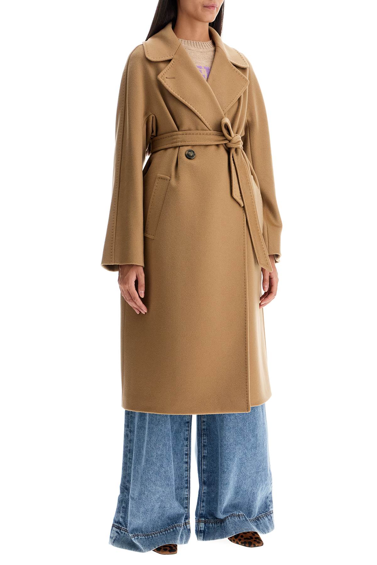 Shop Weekend Max Mara Cashmere Long Coat In Beige