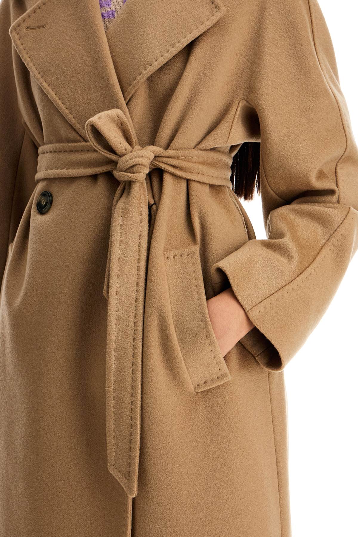 Shop Weekend Max Mara Cashmere Long Coat In Beige