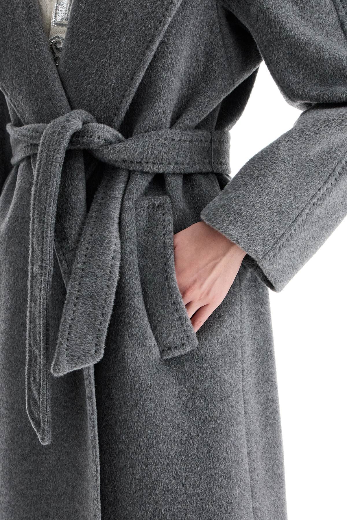 Shop Weekend Max Mara Alpaca And Mohair Robe Coat In Grey