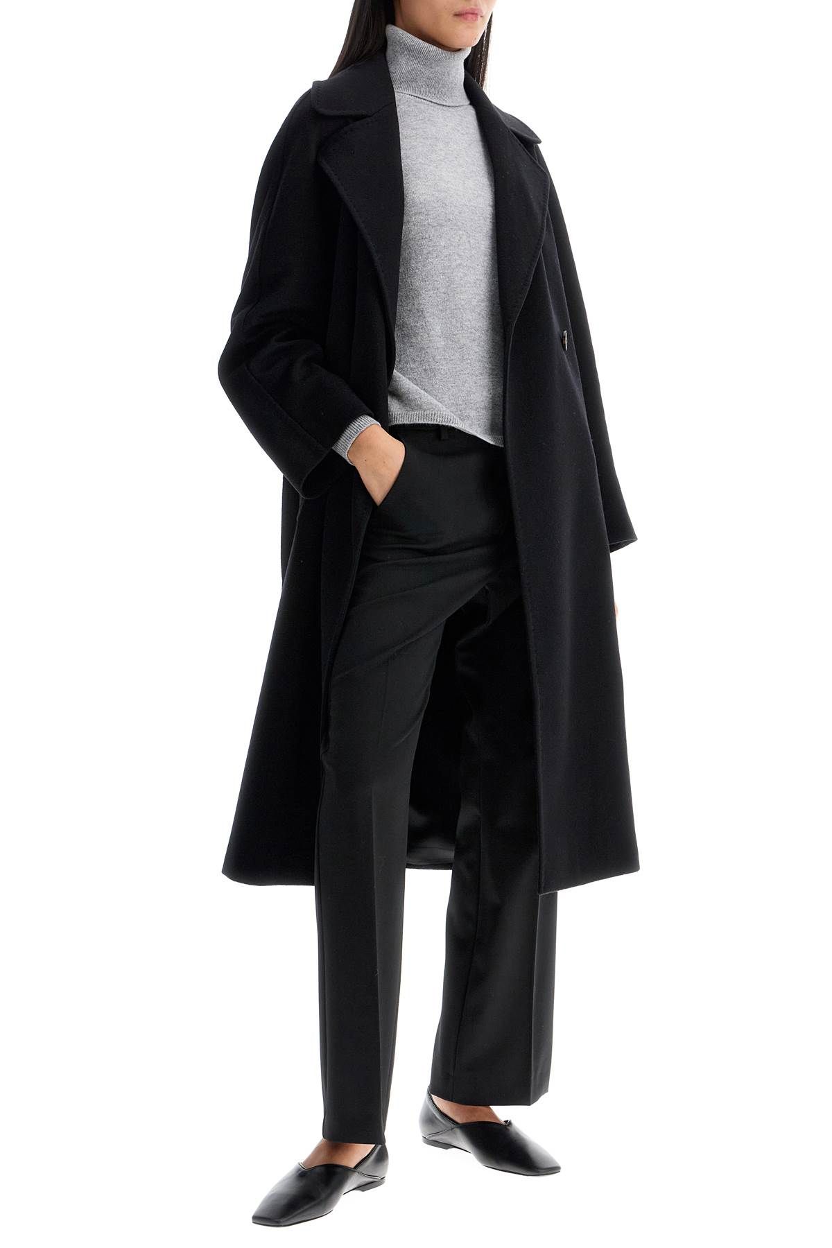 Shop Weekend Max Mara Cashmere Long Coat In Black