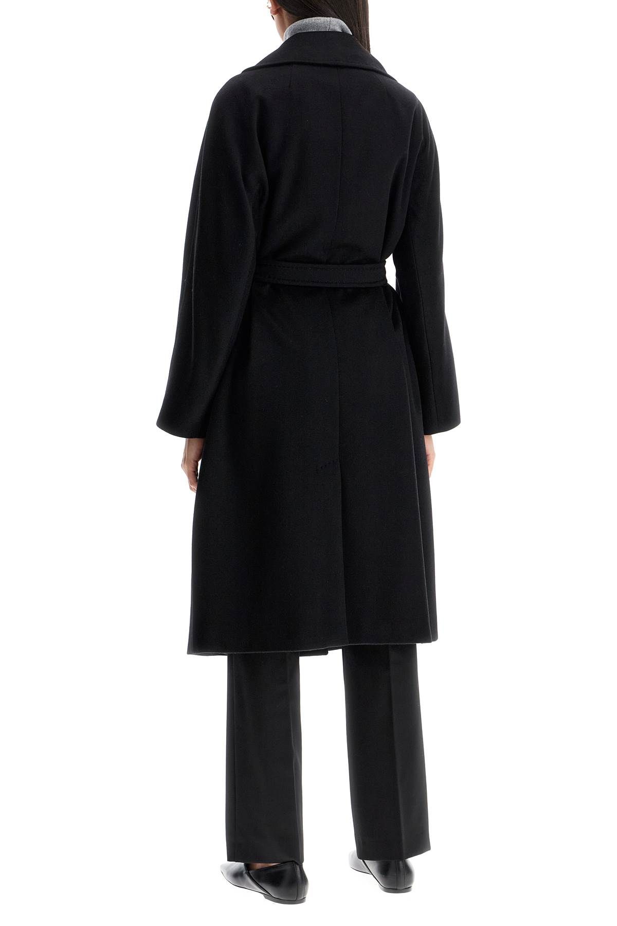 Shop Weekend Max Mara Cashmere Long Coat In Black