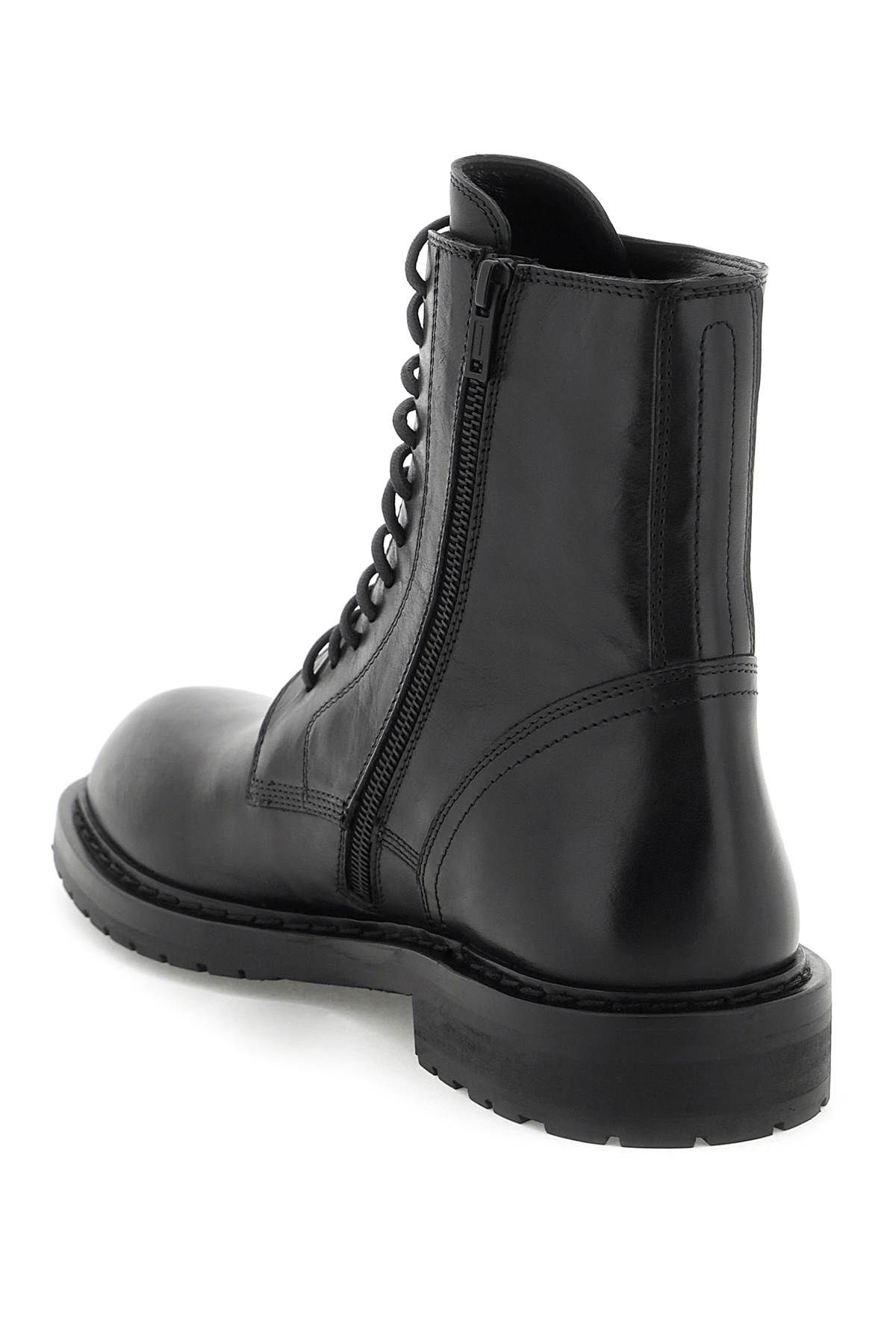 Shop Ann Demeulemeester 'danny' Combat Boots In Black