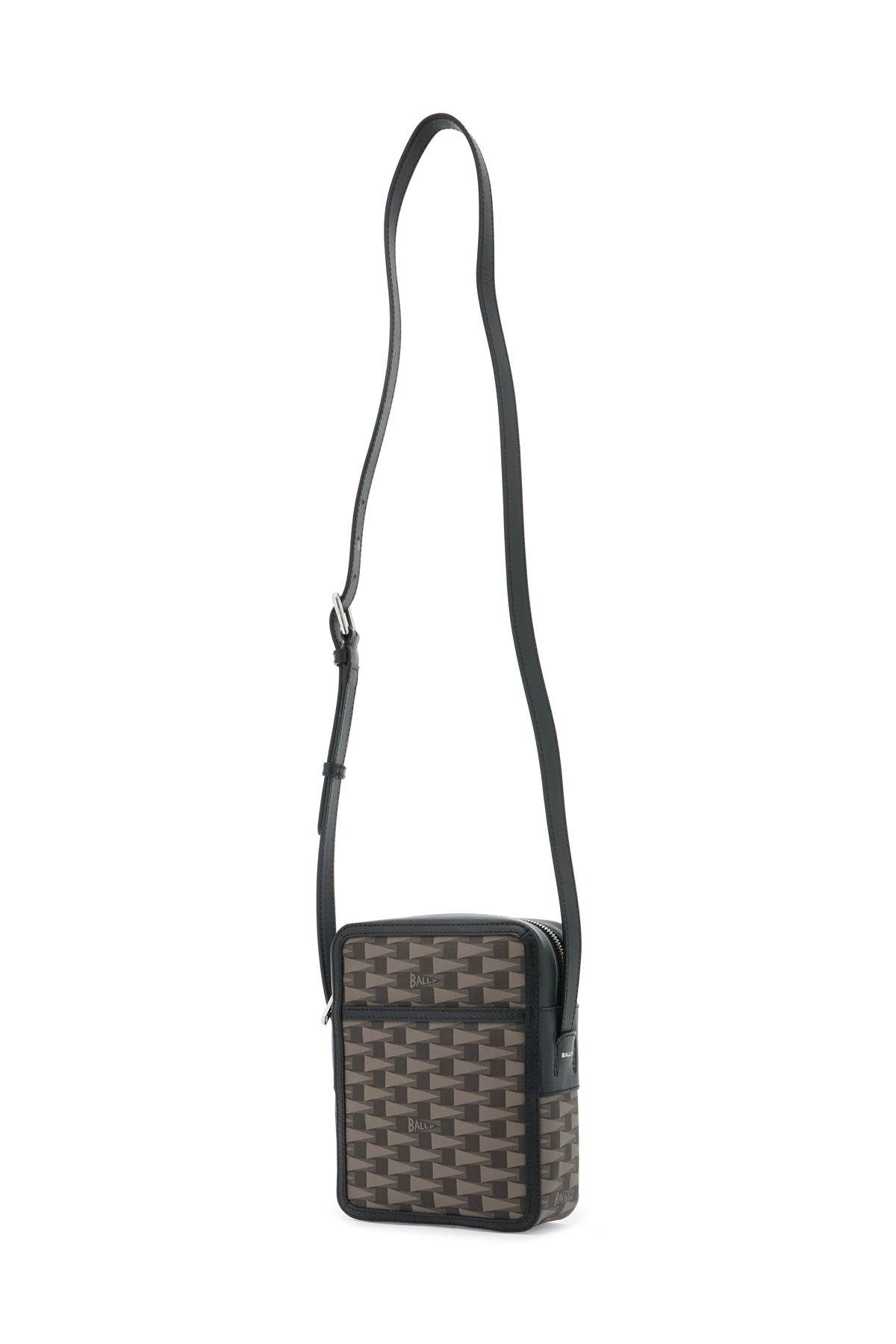 Shop Bally Pennant Crossbody Bag In Brown