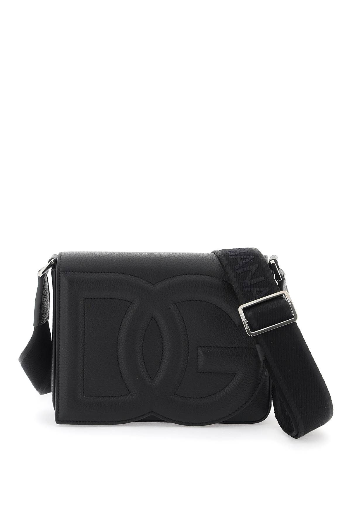 Shop Dolce & Gabbana Medium-sized Dg Logo Shoulder Bag In Black