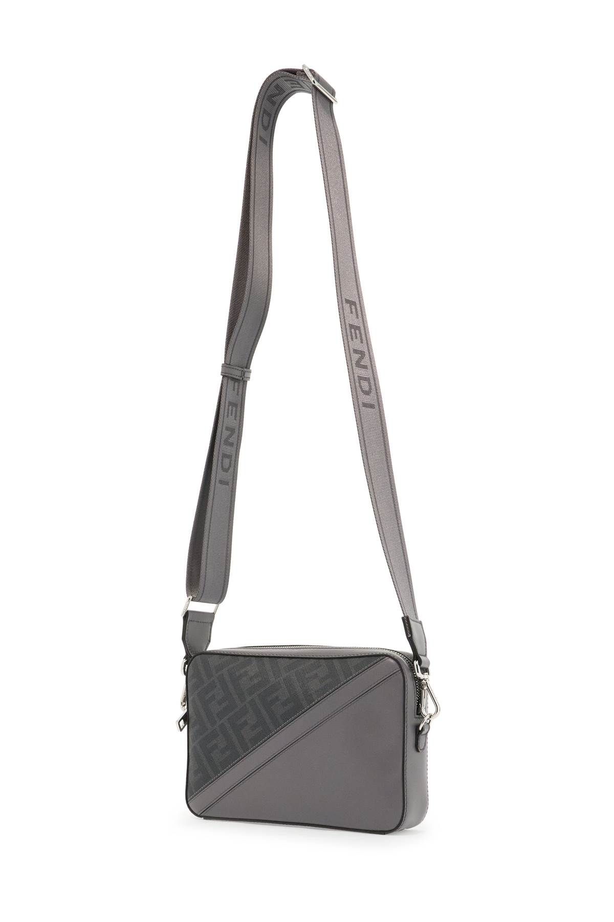 Shop Fendi Diagonal Camera Bag In Neutro