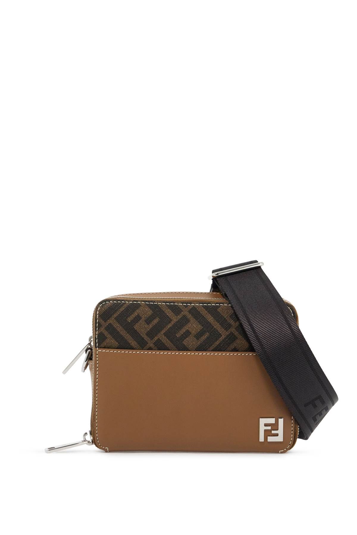 Shop Fendi Square Camera Bag Organizer For Storage In Brown