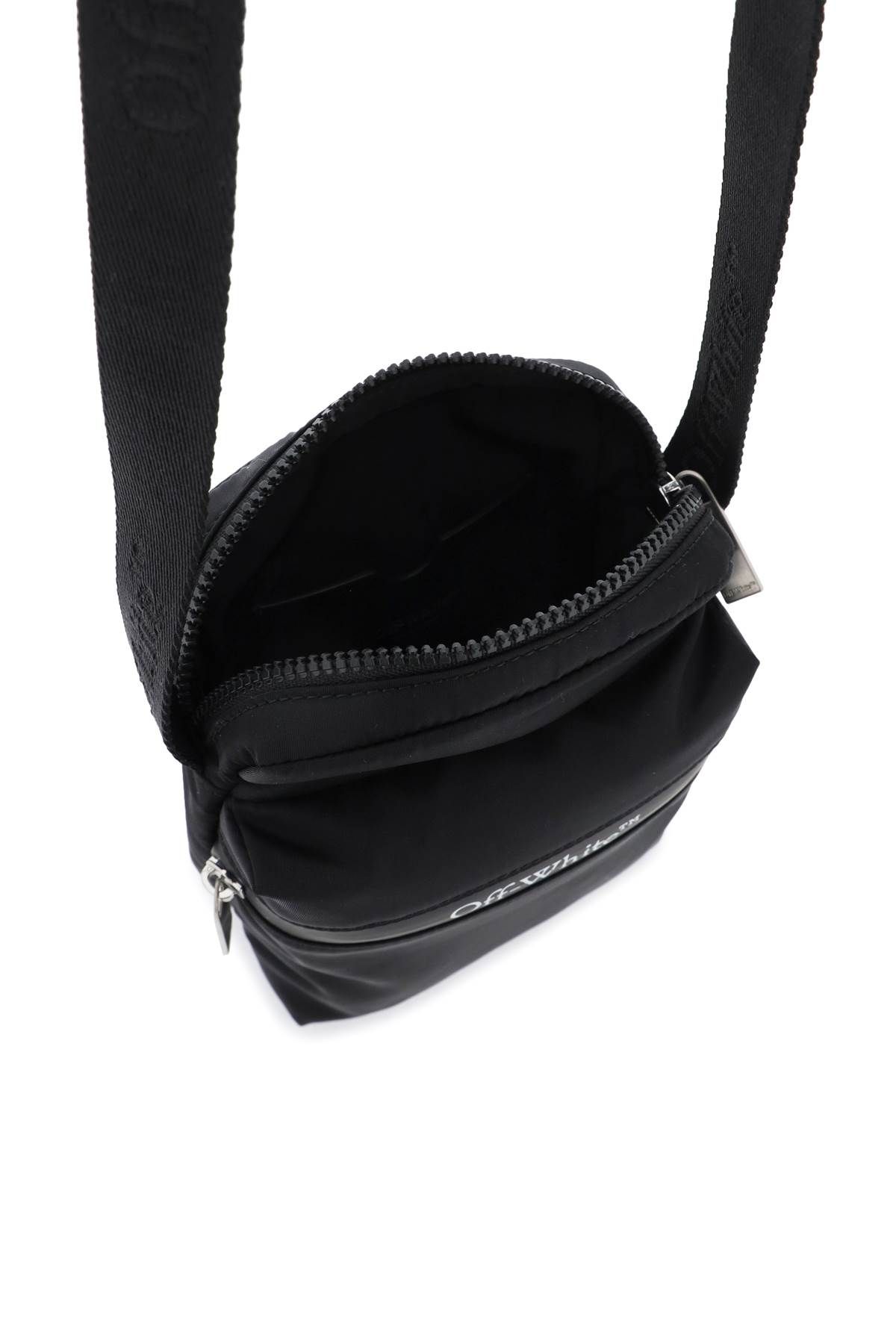 Shop Off-white Nylon Crossbody Bag In Black