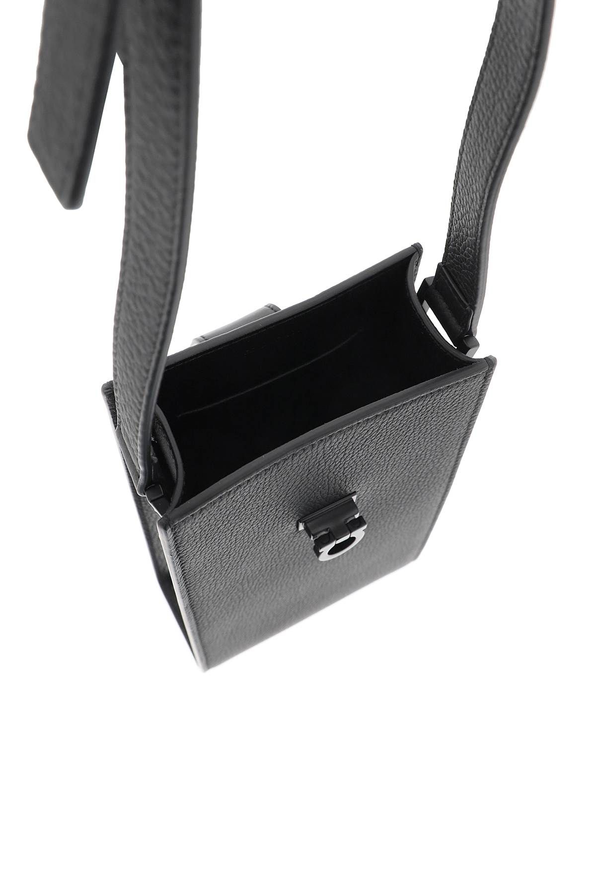Shop Ferragamo Mini Shoulder Bag With Strap In Black
