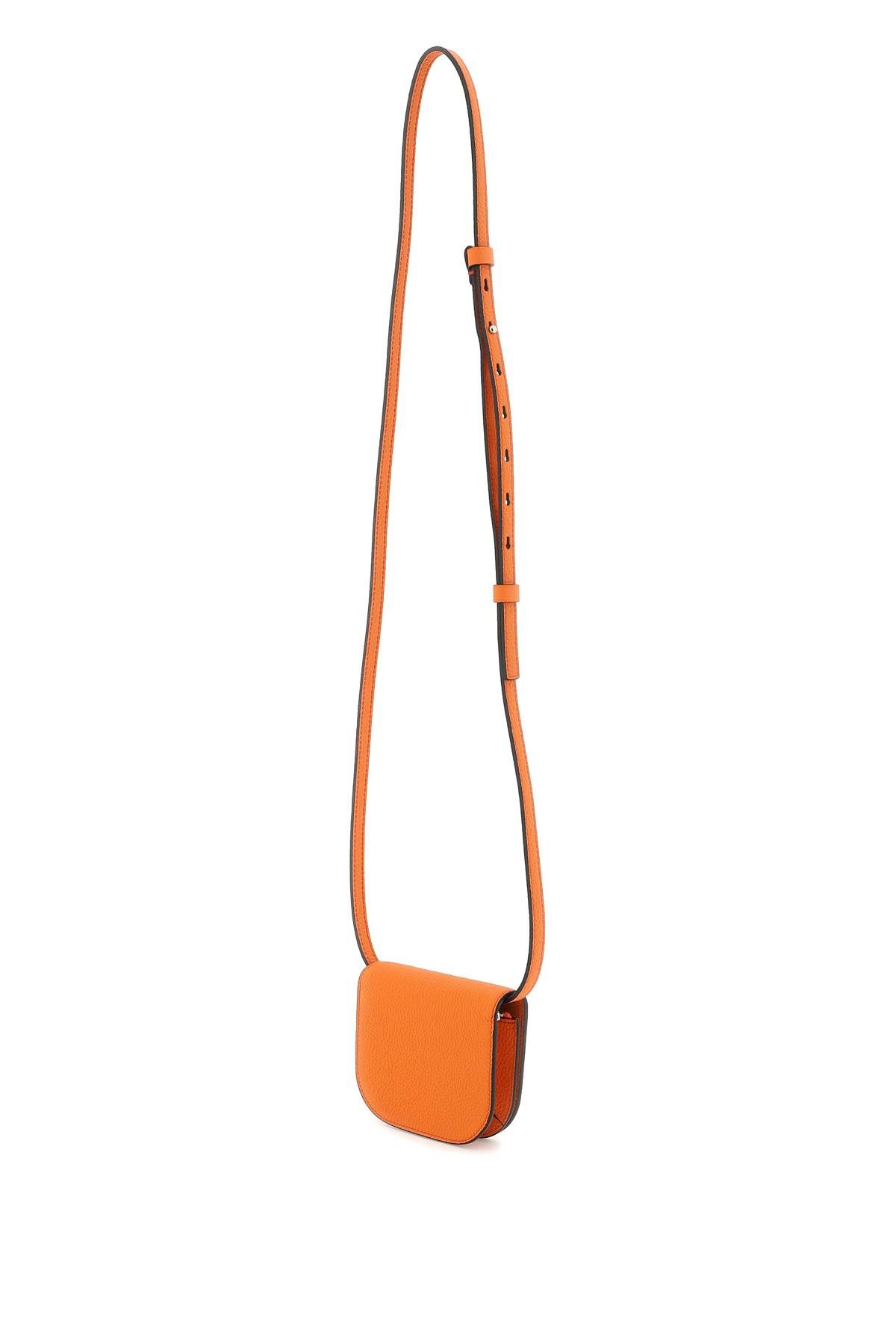 Shop Ferragamo Gancini Mini Card-holder Bag In Orange