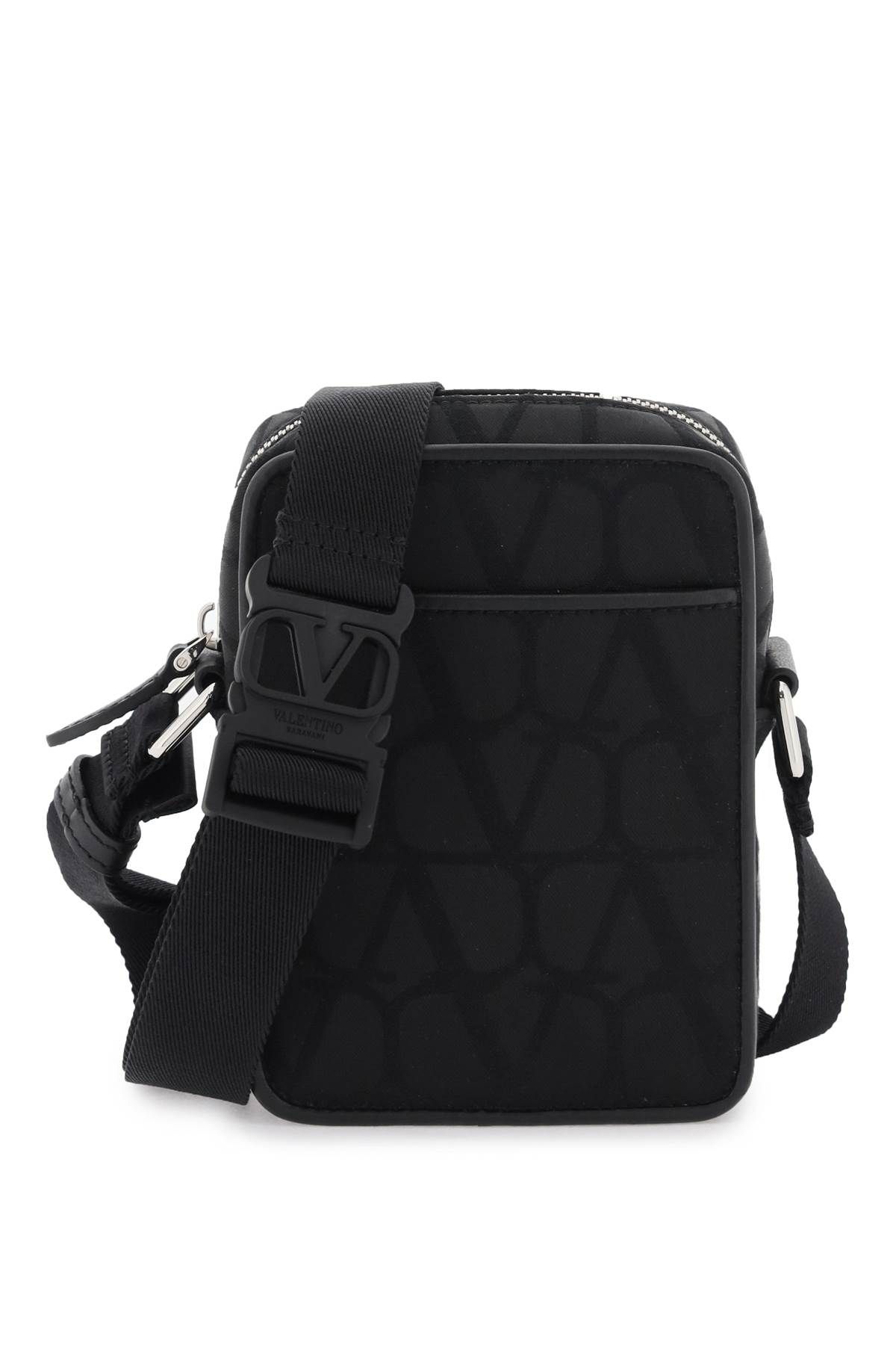 Shop Valentino Small Black Iconographe Crossbody Bag